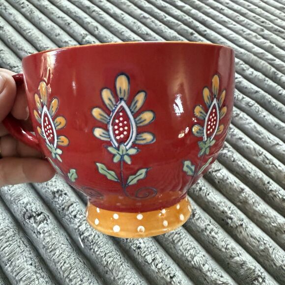 Dutch Wax Hand Painted Mug-By Coastline Imports. Bright Colors Accented - Picture 7 of 7